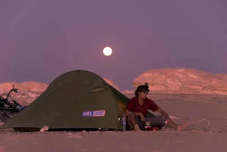 Bei Vollmond geniesse ich den Abend