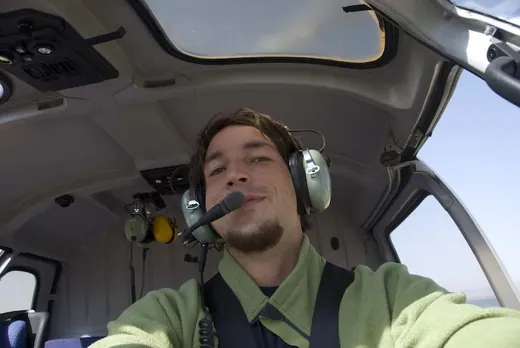 Bei einem kurzem Trainingsmanoever darf ich mitfliegen