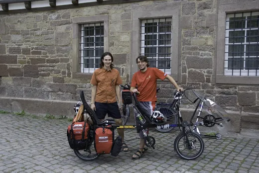 Peter begleitete mich-eingige Kilometer nach Maulbronn