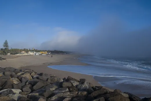 Swakopmund schlagartig hat der Nebel einzuggehalten
