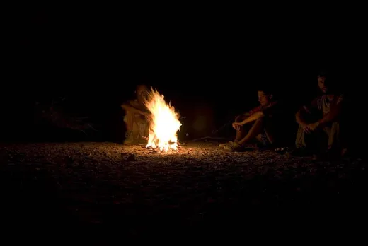 Abendliche Lagerfeuerromantik