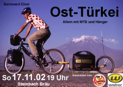 Plakat: Ost-Türkei mit MTB und Hänger